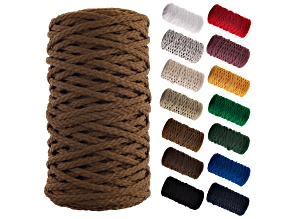 John Bead 4mm Mocha Braided Macrame Cord 70yds