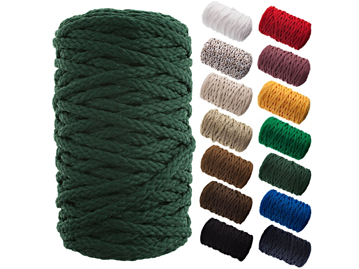 John Bead 6mm Forest Green Braided Macrame Cord 70yds - 13CZ9S | JTV