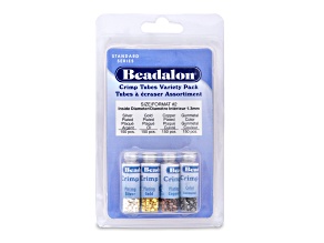 Crimp Bead Variety Pack Size #2, Silver Tone, Gold Color, Copper Color. Hematite Color, 600 pc