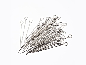 John Bead 35mm Silver Stainless Steel Eye Pins 100 Pieces