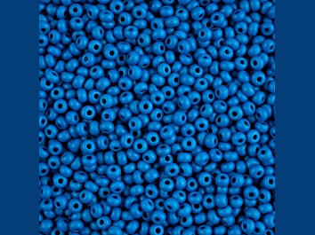 Picture of John Bead Czech Glass 6/0 Seed Beads Terra Intensive Matte Blue 22 Grams