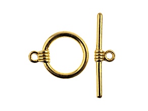 John Bead Must Have Findings 14mm Gold Tone Zinc Alloy Toggle Clasps 7 Pieces