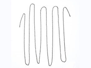 John Bead Silver Stainless Steel 1m Rolo Chain with 1.5x1.2mm Links