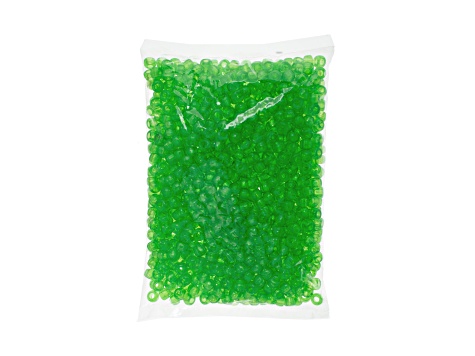 9mm Transparent Fluorescent Plastic Pony Beads, 1000pcs