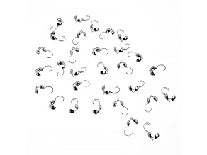 John Bead 9mm Silver Stainless Steel Clamshell End Tips 30 Pieces