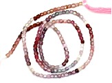 Multi Spinel 2mm Faceted Cubes Bead Strand, 13" strand length