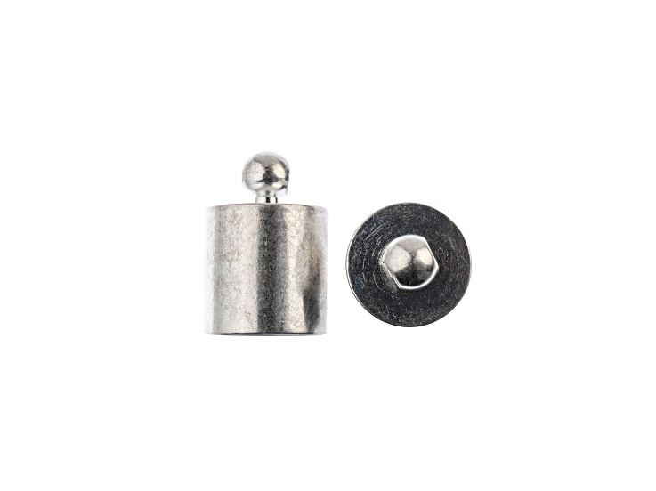 John Bead Must Have Findings 8x12mm Silver Tone Brass Cord End Caps 10 Pieces