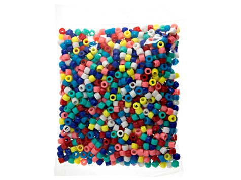6mm Mini Plastic Assorted Opaque Pony Beads Bulk, 1000pcs