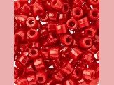 6mm Mini Plastic Opaque Red Pony Beads Bulk, 1000pcs