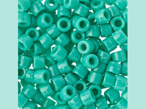 6mm Mini Plastic Opaque Turquoise Pony Beads Bulk, 1000pcs