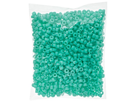 6mm Mini Plastic Opaque Turquoise Pony Beads Bulk, 1000pcs