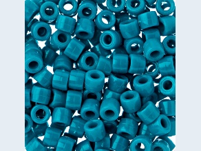 6mm Mini Plastic Opaque Aqua Blue Pony Beads Bulk, 1000pcs