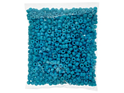 6mm Mini Plastic Opaque Aqua Blue Pony Beads Bulk, 1000pcs - 1444QH