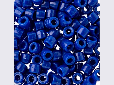 6mm Mini Plastic Opaque Royal Blue Pony Beads Bulk, 1000pcs