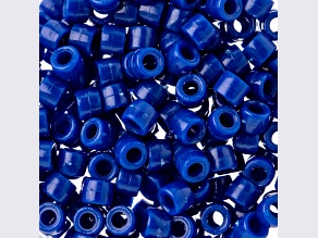 6mm Mini Plastic Opaque Royal Blue Pony Beads Bulk, 1000pcs