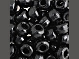 9mm Opaque Black Plastic Pony Beads, 1000pcs