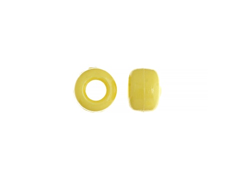 9mm Opaque Yellow Plastic Pony Beads, 1000pcs