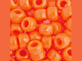 9mm Opaque Orange Plastic Pony Beads, 1000pcs