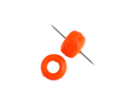 9mm Opaque Orange Plastic Pony Beads, 1000pcs