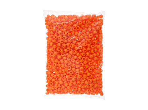 9mm Opaque Orange Plastic Pony Beads, 1000pcs