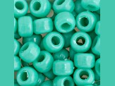 9mm Opaque Light Turquoise Color Plastic Pony Beads, 1000pcs