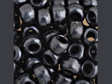 9mm Opaque Pearlescent Black Plastic Pony Beads, 1000pcs