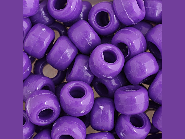 9mm Opaque Light Cerise Plastic Pony Beads, 1000pcs - 145VKU