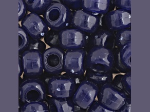 9mm Opaque Navy Blue Plastic Pony Beads, 1000pcs