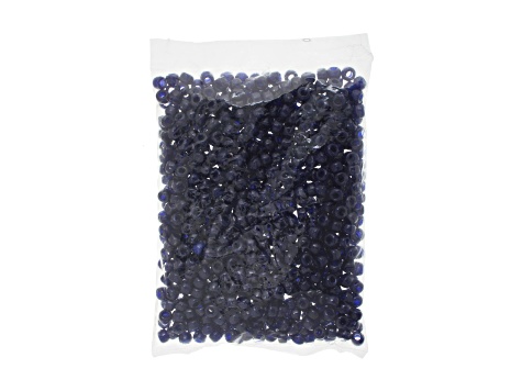 1000 Pcs Blue Pony Beads Assorted Opaque Round Plastic