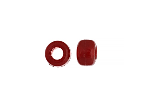 9mm Opaque Burgundy Plastic Pony Beads, 1000pcs