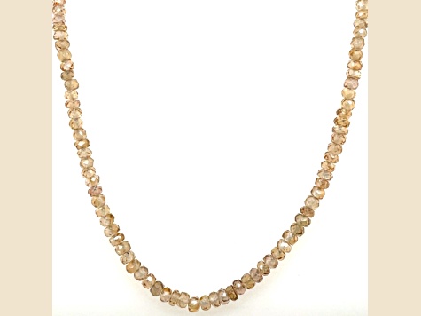 YELLOW ZIRCON FACETED BEADS SHORT STRAND