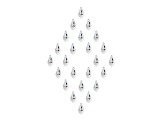 Preciosa 6.5x13mm Crystal Czech Glass Faceted Teardrop Pendants 24 Pieces
