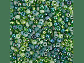 Czech Glass 2/0 Seed Beads Green Mix 500 Grams