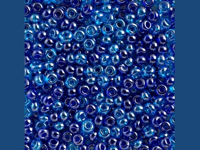 Czech Glass 2/0 Seed Beads Aqua Blue Luster Mix 500 Grams