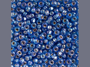 Czech Glass 2/0 Seed Beads Silver Lined Transparent Light Blue AB 500 Grams