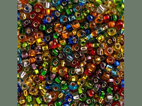 Czech Glass 2/0 Seed Beads Silver Lined Multicolored 500 Grams