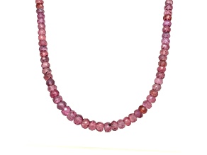 Masasi Color Shift Garnet 4-6mm Faceted Bead Strand Approximately 16" in Length with Silver Clasp.
