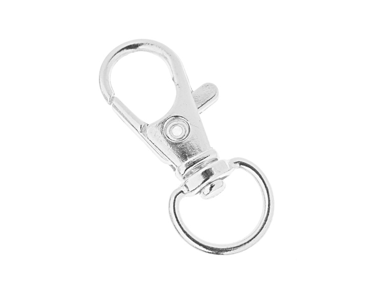 John Bead Must Have Findings 32mm Silver Tone Zinc Alloy Swivel Clip 2 Pieces