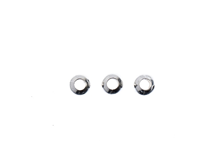 John Bead Must Have Findings 3mm Silver Tone Brass Spacer Beads 165 Pieces