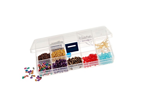 Joy Filled Storage Plastic Jewelry Storage Organizer Containers with 15-compartment (17x10x2cm)