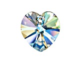 Preciosa 14mm Crystal AB Czech Glass Heart-Shaped Pendants 12 Pieces