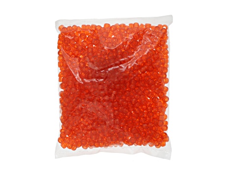 6mm Mini Plastic Transparent Orange Pony Beads Bulk, 1000pcs