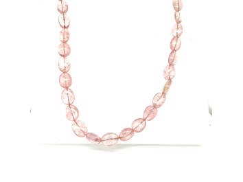 Picture of Morganite Tumbled 6.0 x 7.5 - 8.0 x 10.5mm Bead Strand, Approximately 18 Inches
