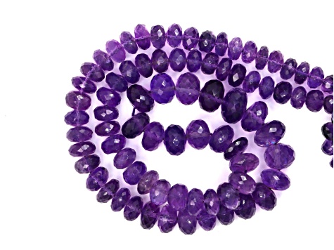 Lavender Frosted Neon Glass Faceted Rondelle Beads – 8x5mm – 16-Piece Lot