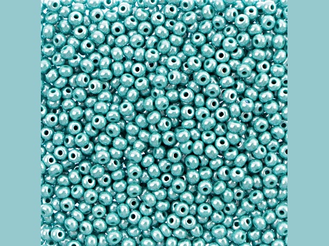 Czech Glass 6/0 Seed Beads Opaque Sfinx Turquoise Color 500 Grams