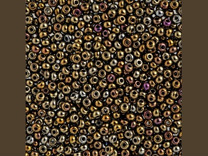 Czech Glass 6/0 Seed Beads Opaque Brown AB 500 Grams