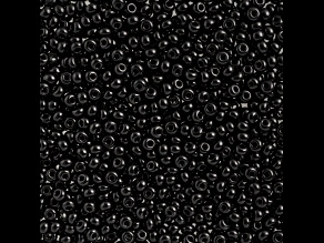 Czech Glass 6/0 Seed Beads Opaque Black 500 Grams