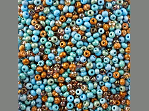 Czech Glass 6/0 Seed Beads Turquoise Color Mix 500 Grams