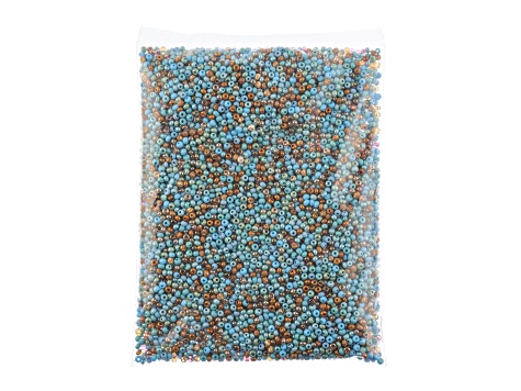 Czech Glass 6/0 Seed Beads Turquoise Color Mix 500 Grams