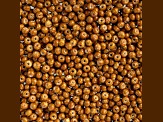 Czech Glass 6/0 Seed Beads Opaque Speckled Yellow Brown 500 Grams